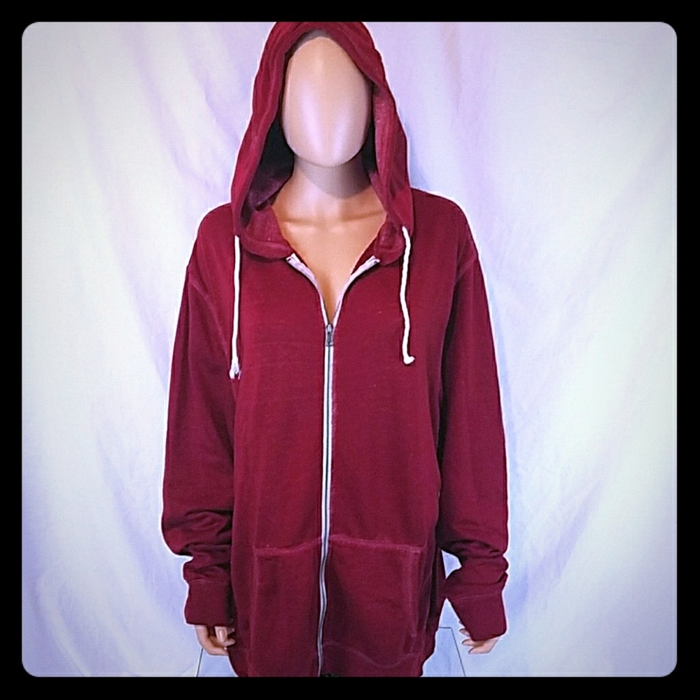 BKE Red Zip Up Hoodie